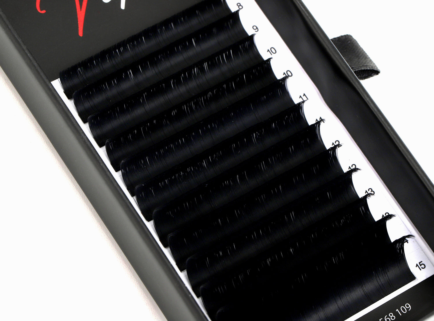 Classics / Flat Extension Matte 0.20 D Curl 12 Row Tray - Black Trays
