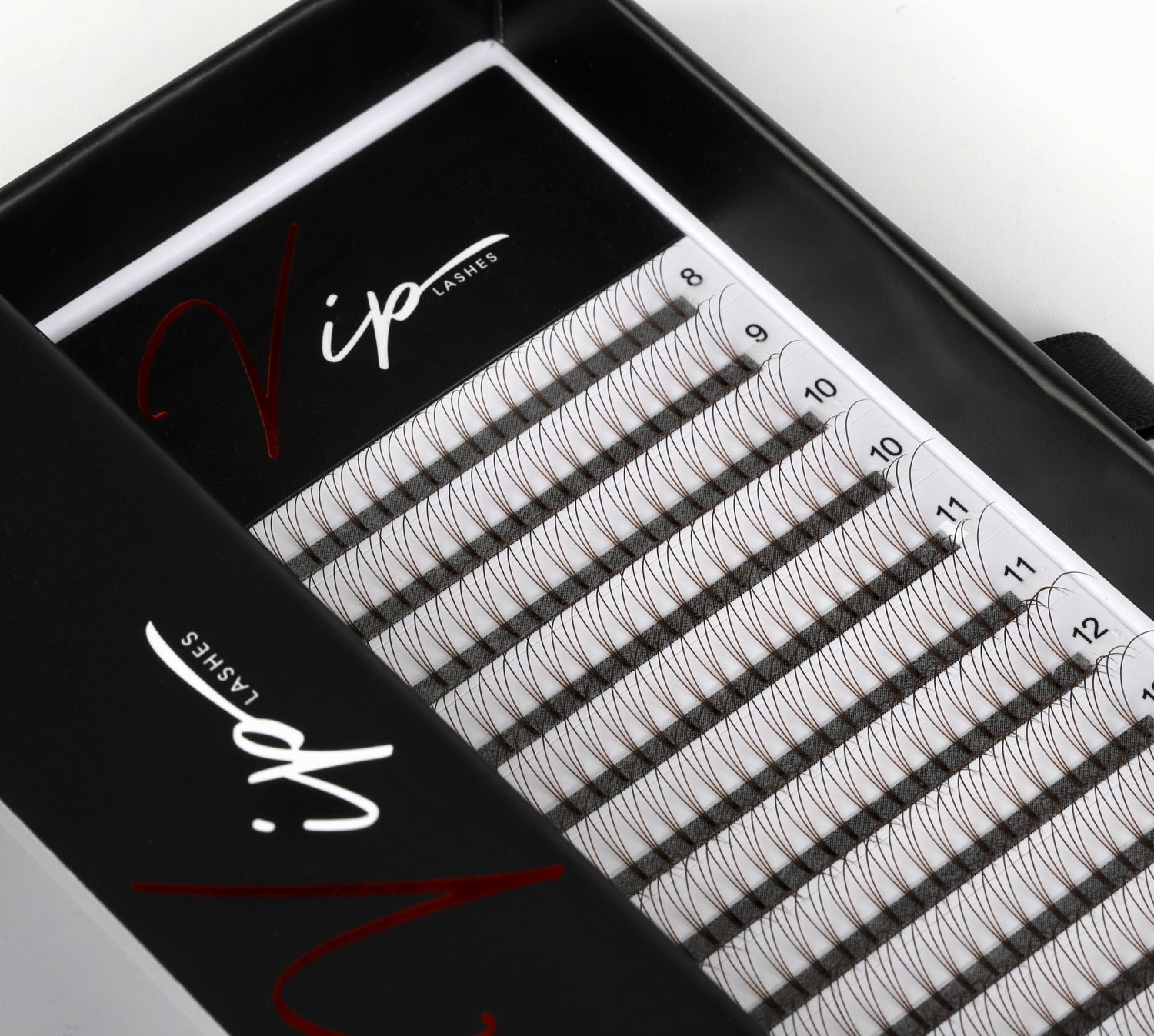 Brown 3D D curl 0.10 12 Row Trays - Black Trays