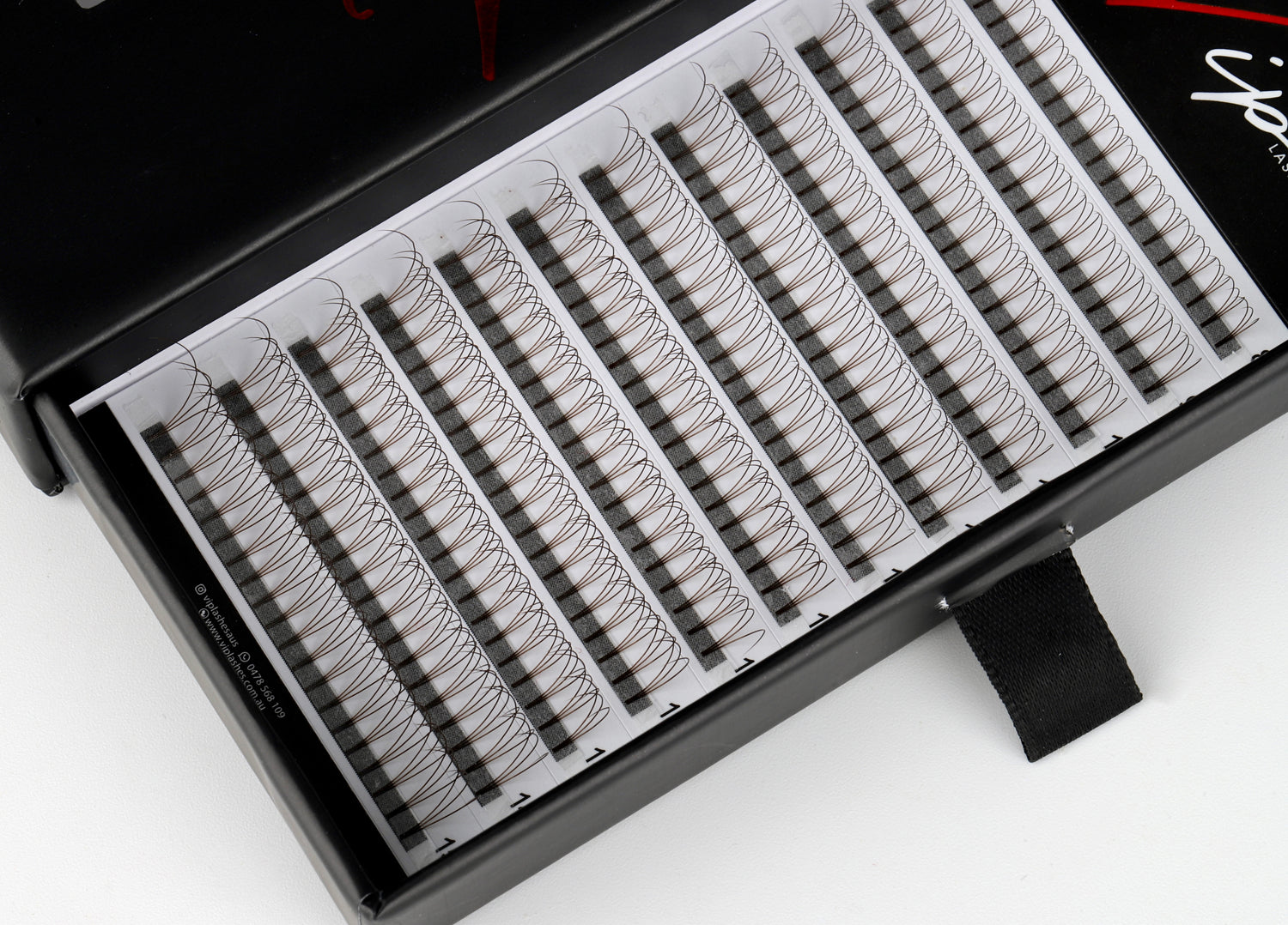 Brown 3D D curl 0.10 12 Row Trays - Black Trays