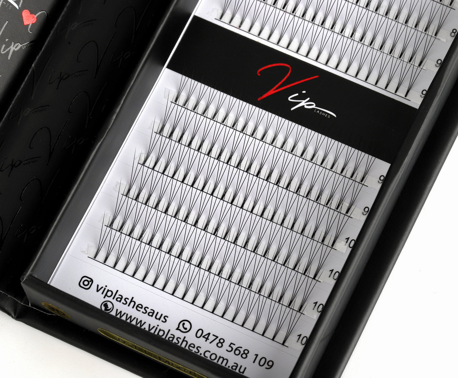 3D L Curl 0.10 12 Row Mixed Trays - Black Trays