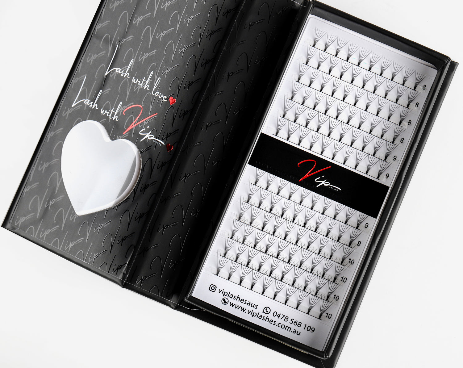 6D L Curl 0.07 12 Row Mixed Trays - Black Trays