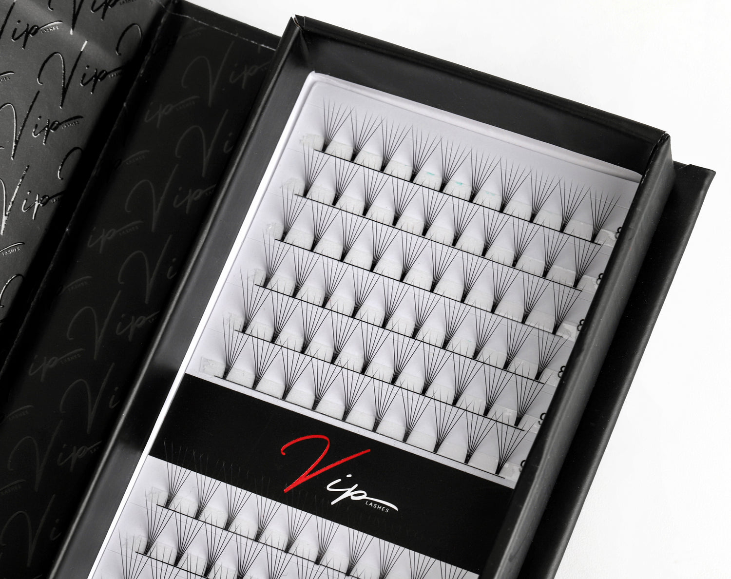 6D L Curl 0.07 12 Row Mixed Trays - Black Trays