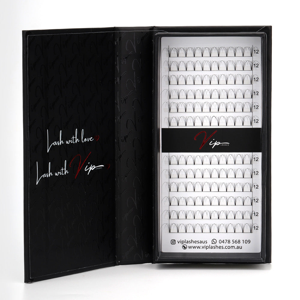 5D D curl 0.07 Premade Lashes - Black Trays