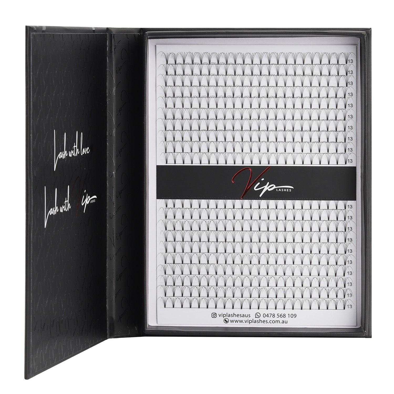 5D D curl 0.10 Premade Lashes XL Trays - Black Trays