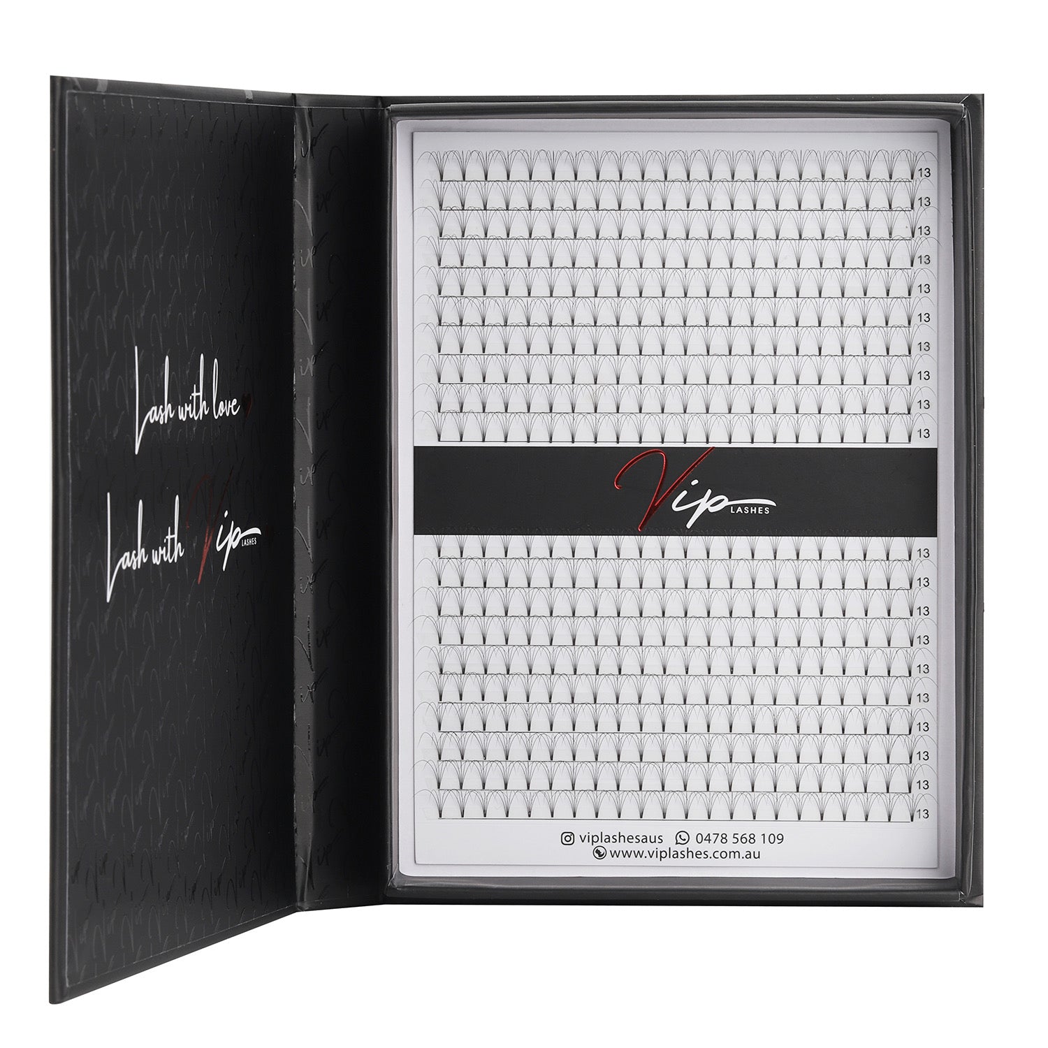 5D D curl 0.07 Premade Lashes XL Trays - Black Trays