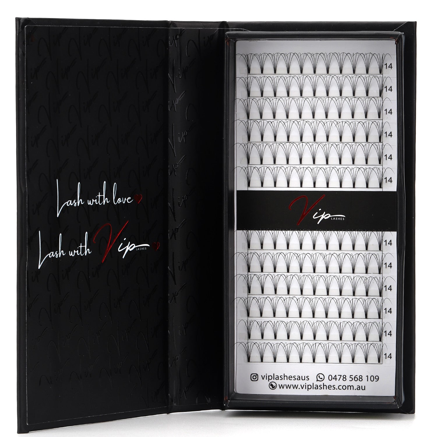5D D curl 0.10 Premade Lashes - Black Trays